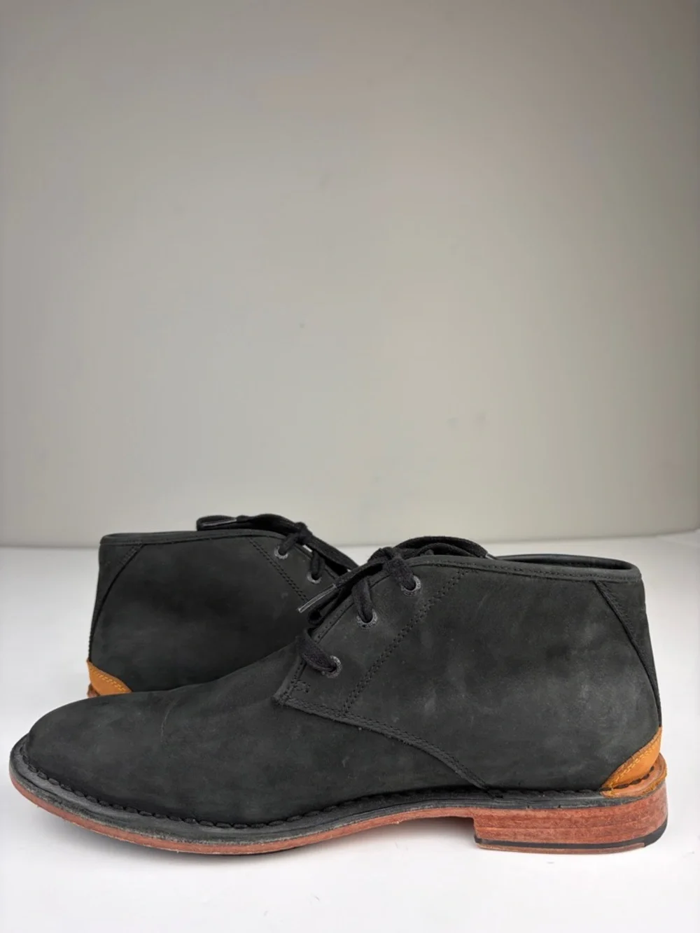 Sebago Halyard Chukka Boots Black Nubuck Leather Men’s Size 9‎